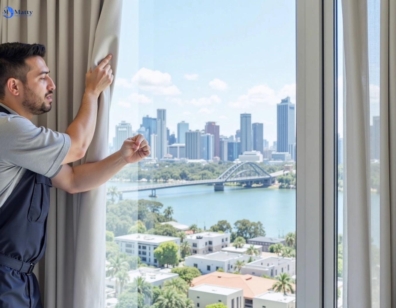 Professional curtain steam cleaning service elderslie-nsw QLD by Matty Curtain Cleaning